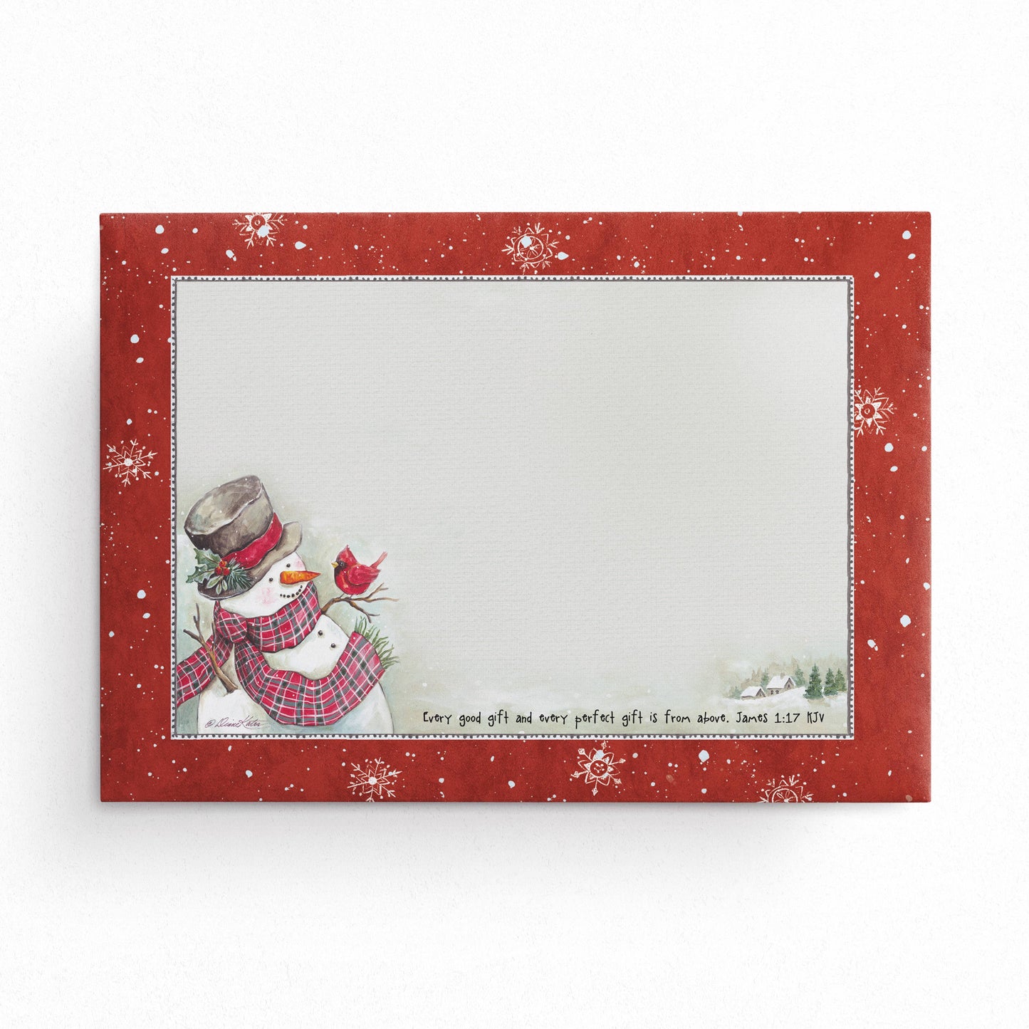 Snowman & Cardinal Friend Faith Holiday Cards in a Box