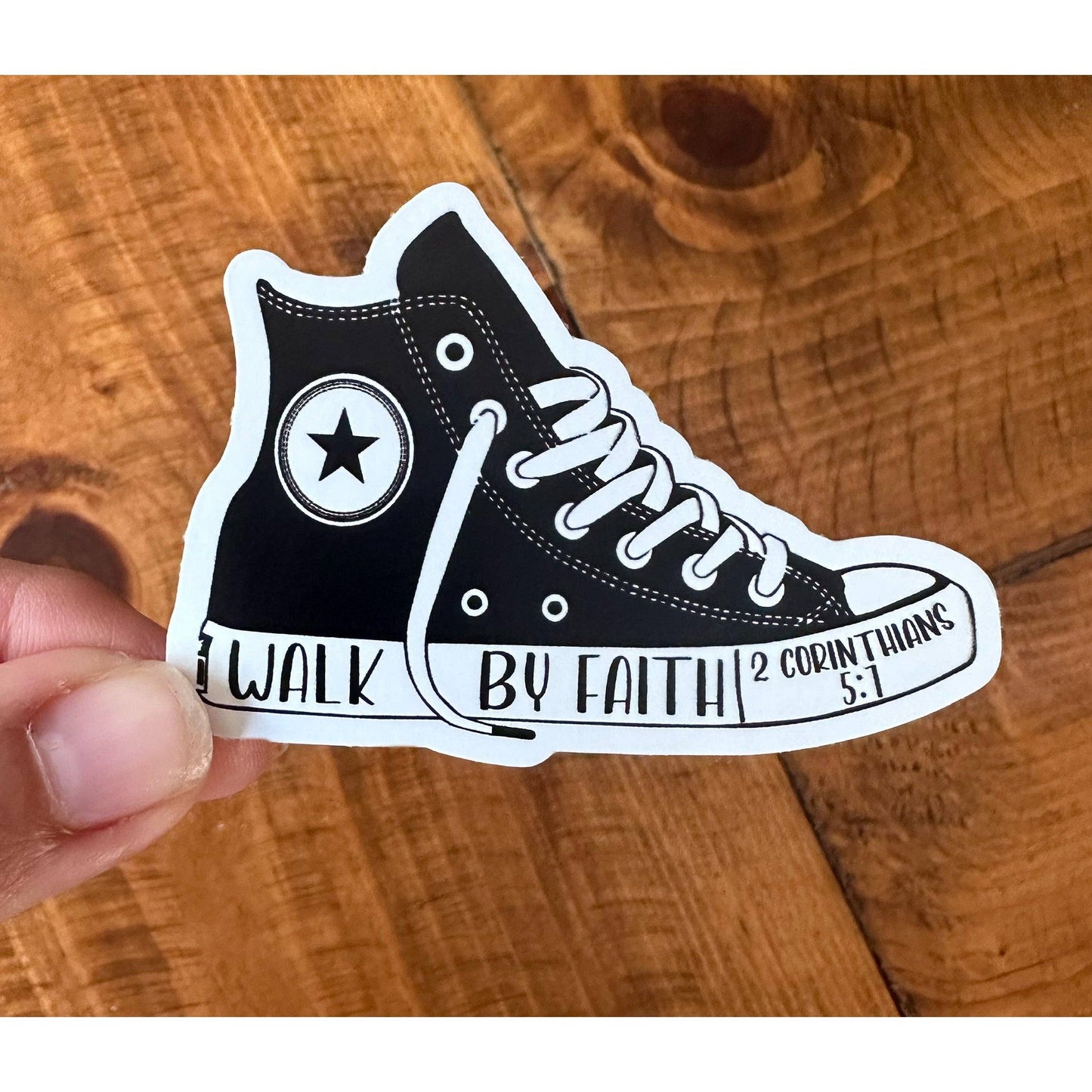 Walk By Faith | Christian Sticker | Chuck Taylor All Stars