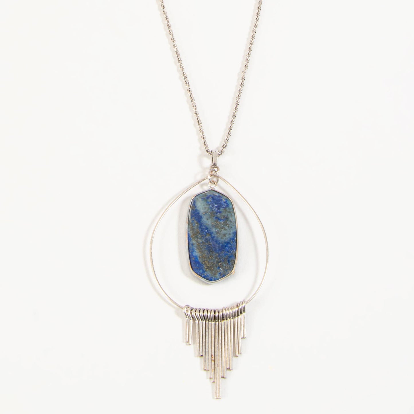 Sale - Valerie Lapis Teardrop 27" Pendant Necklace