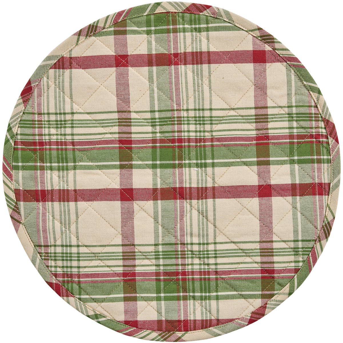 Up On The Housetop Quilted Placemat 15" Dia