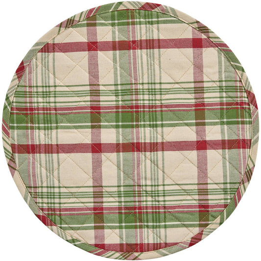 Up On The Housetop Quilted Placemat 15" Dia