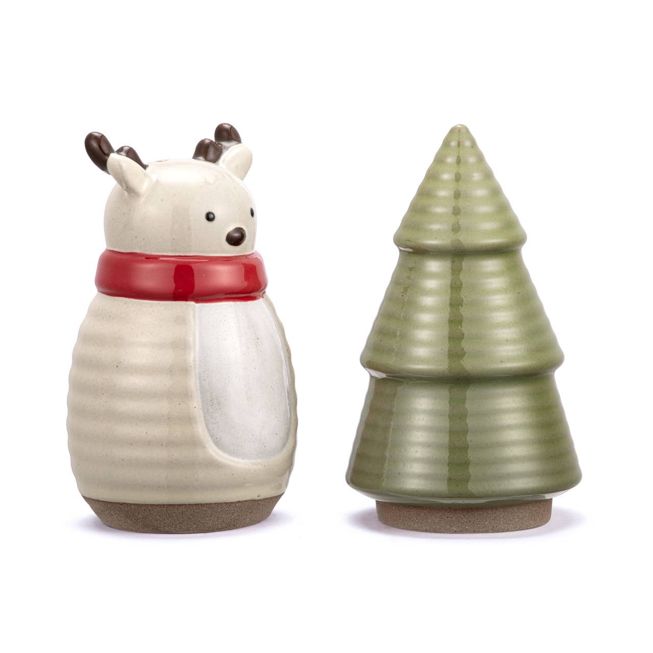 Reindeer and Tree Salt & Pepper Shakers - Set of 2