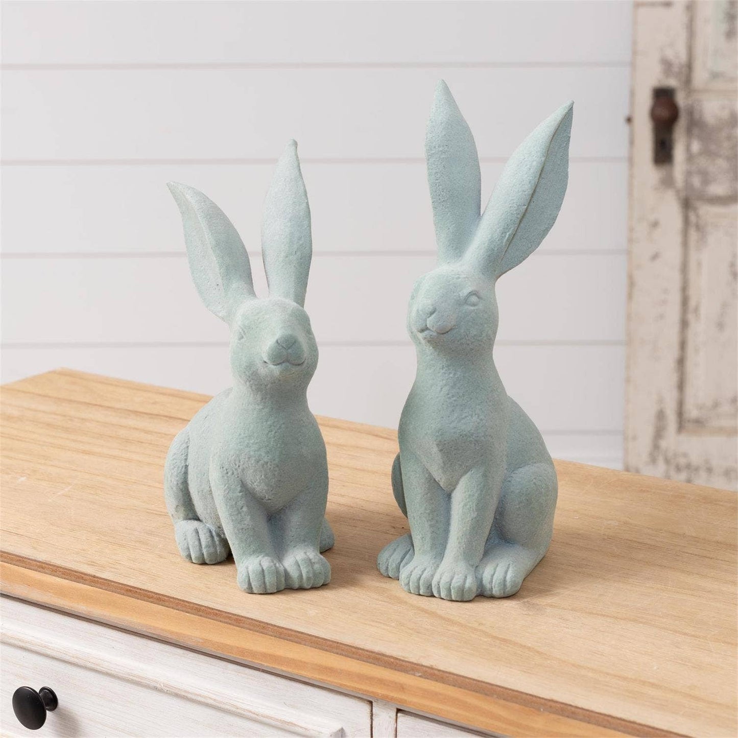 Sage Flocked Rabbits (Pk/04 Ast)