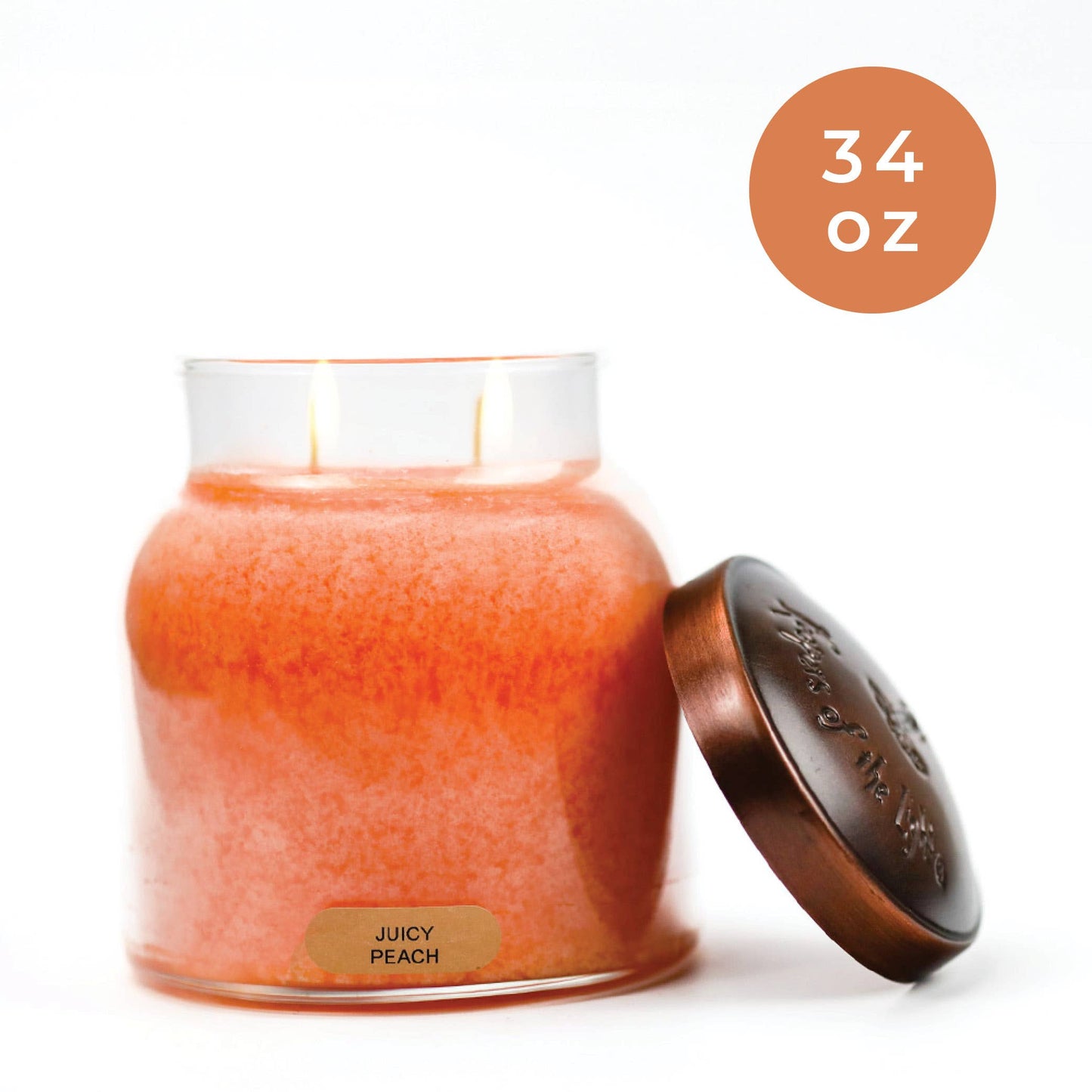 Juicy Peach – 34oz Summer Strong Scented Gift Jar Candle