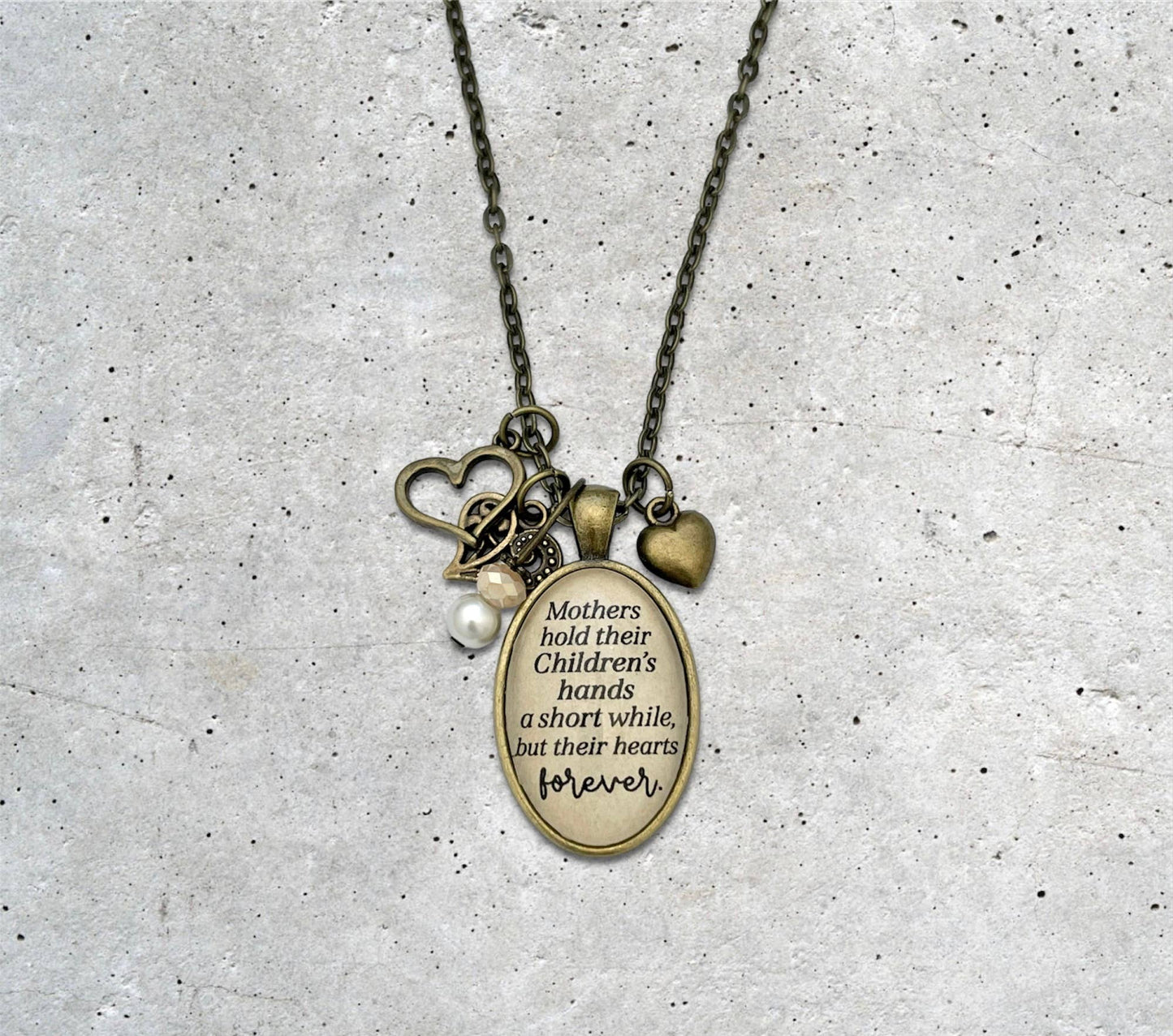 Mothers Hold Their Children's Hands Necklace Mother's Day