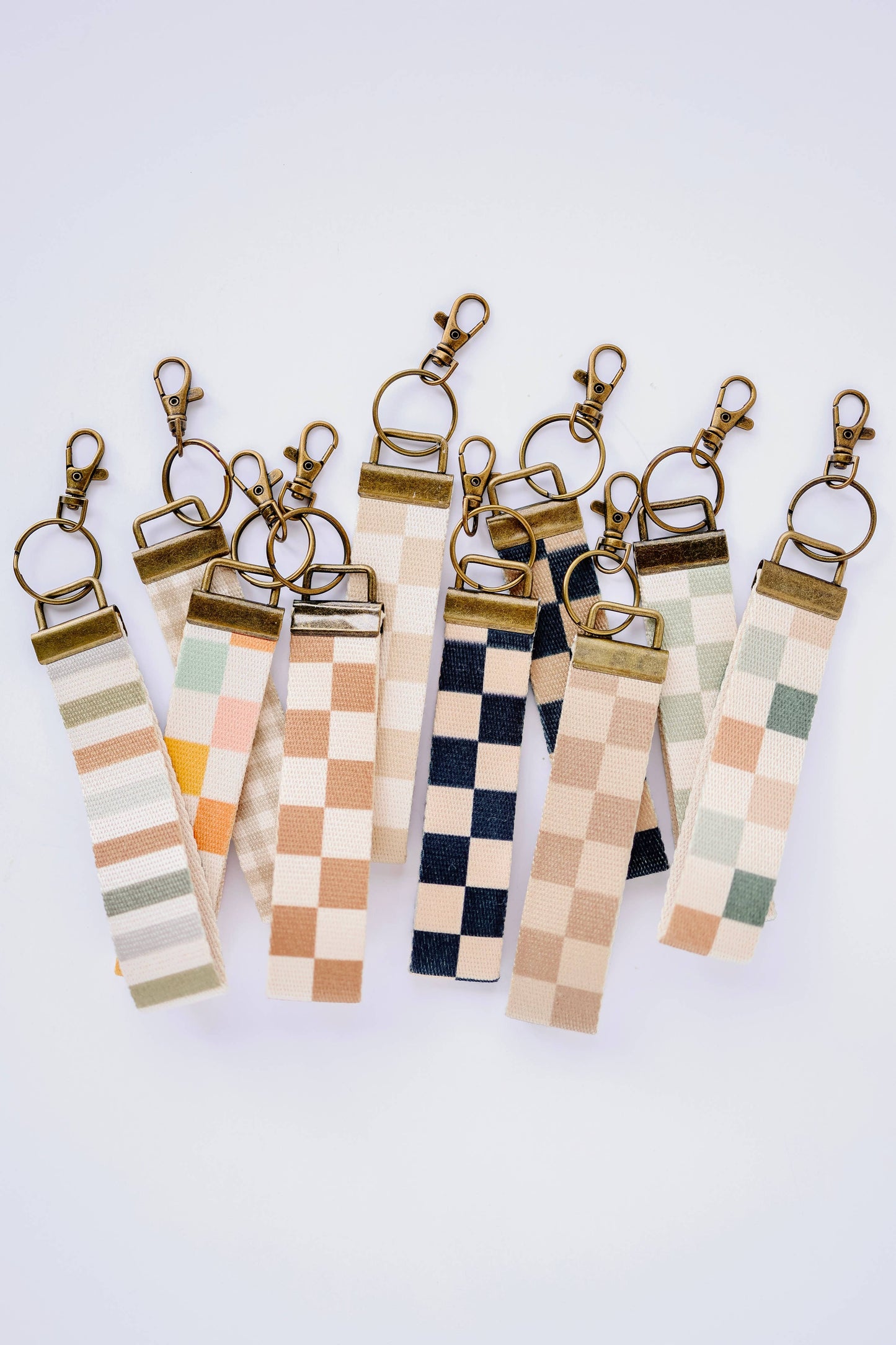 Canvas Wristlet Lanyard Keychain -  Car Key Fob Holder
