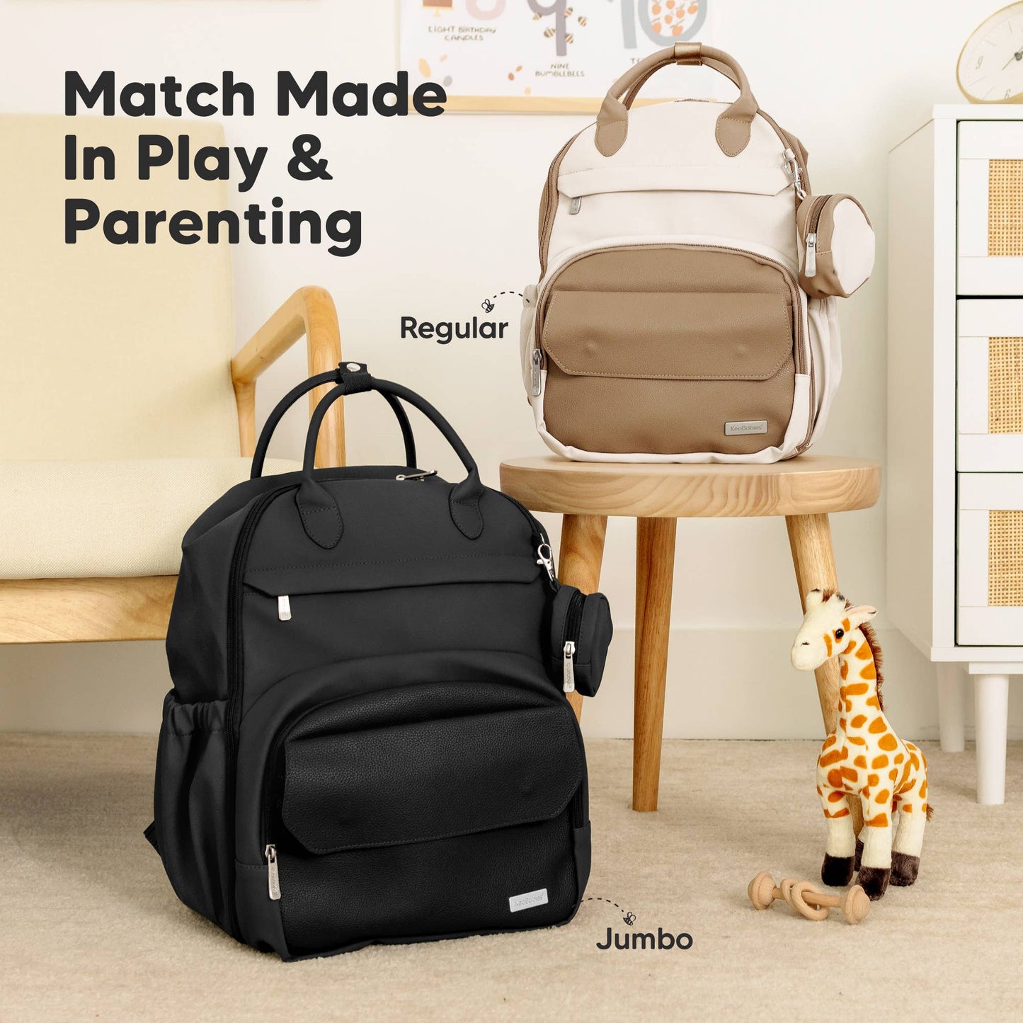 Play Diaper Bag Backpack, Baby Bag with Changing Pad