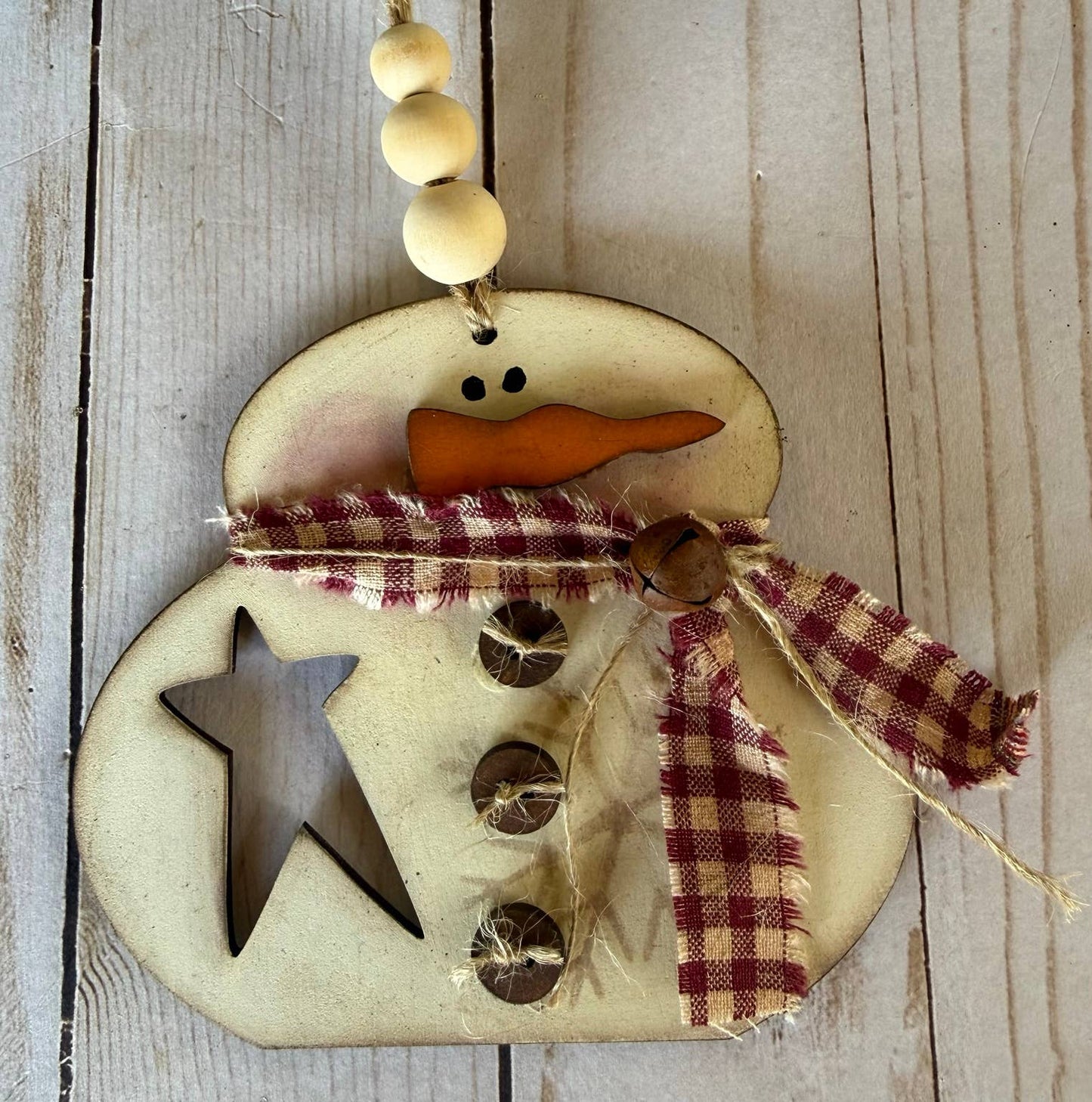Rustic Star Cutout Decor | Farmhouse Christmas Shelf Accent