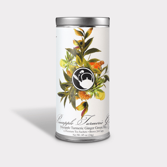 Pineapple Turmeric Ginger Green Tea - 12 Tea Sachets in Tin