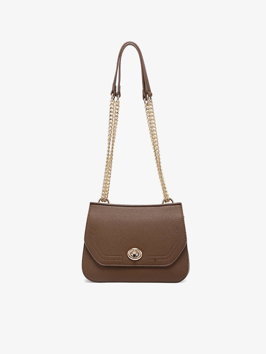 M2767 Lottie Twist Lock Crossbody Bag w/ Chain Strap