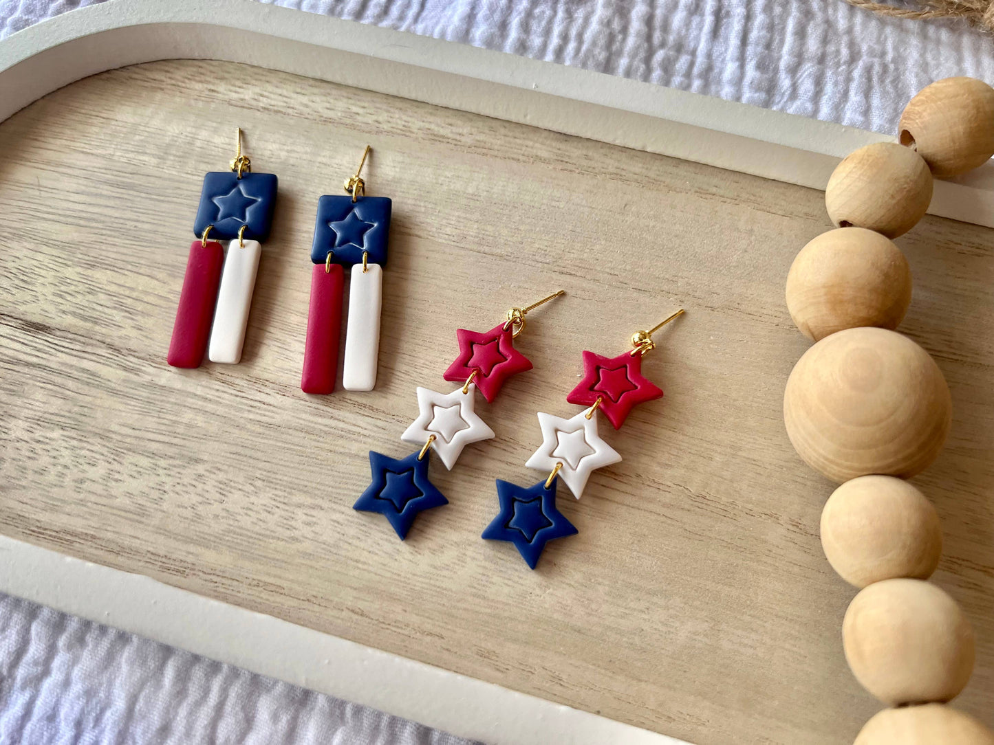 Fourth of July Earrings, Independence Day Earrings