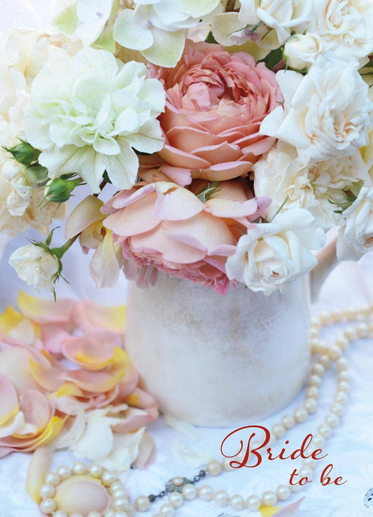 Roses and Pearls - Wedding Card