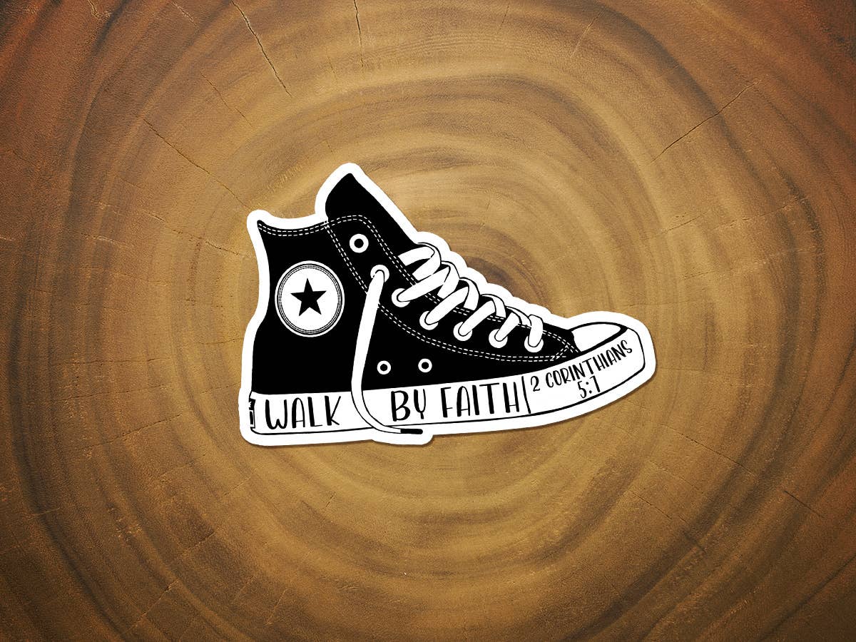 Walk By Faith | Christian Sticker | Chuck Taylor All Stars