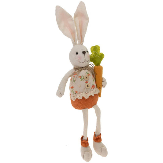 15.5" Tall Corrine Orange Skort Bunny Easter Decor