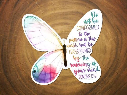 Butterfly Transformation | Christian Sticker | Watercolor